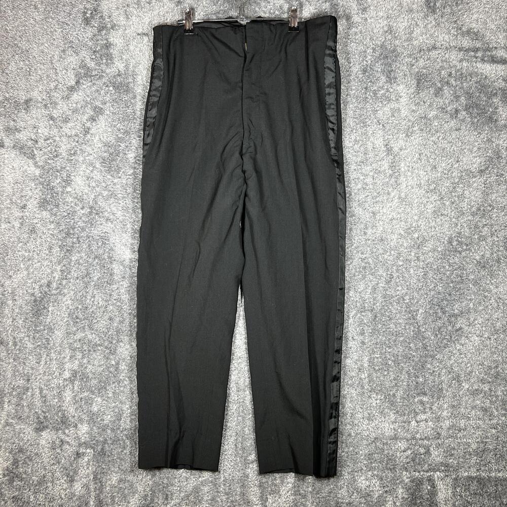 Pants Mens 32x26 Black Dress Pants Slim Fit Tapered Flat Front Formal Comfort